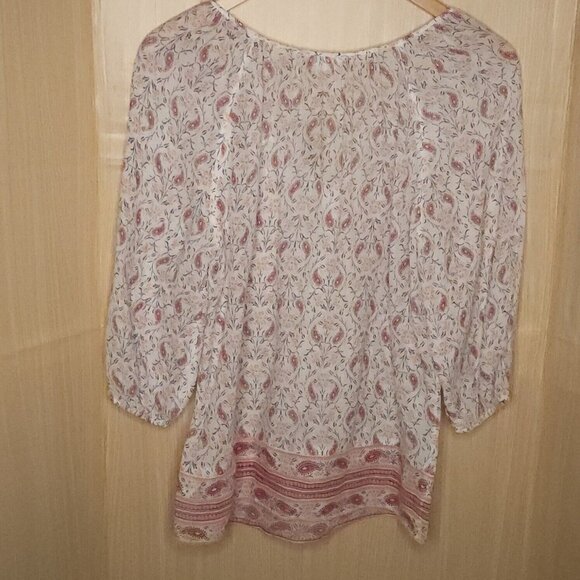 Caslon Womens Cotton Floral Lightweight Oversized Blouse Small - Picture 2 of 6